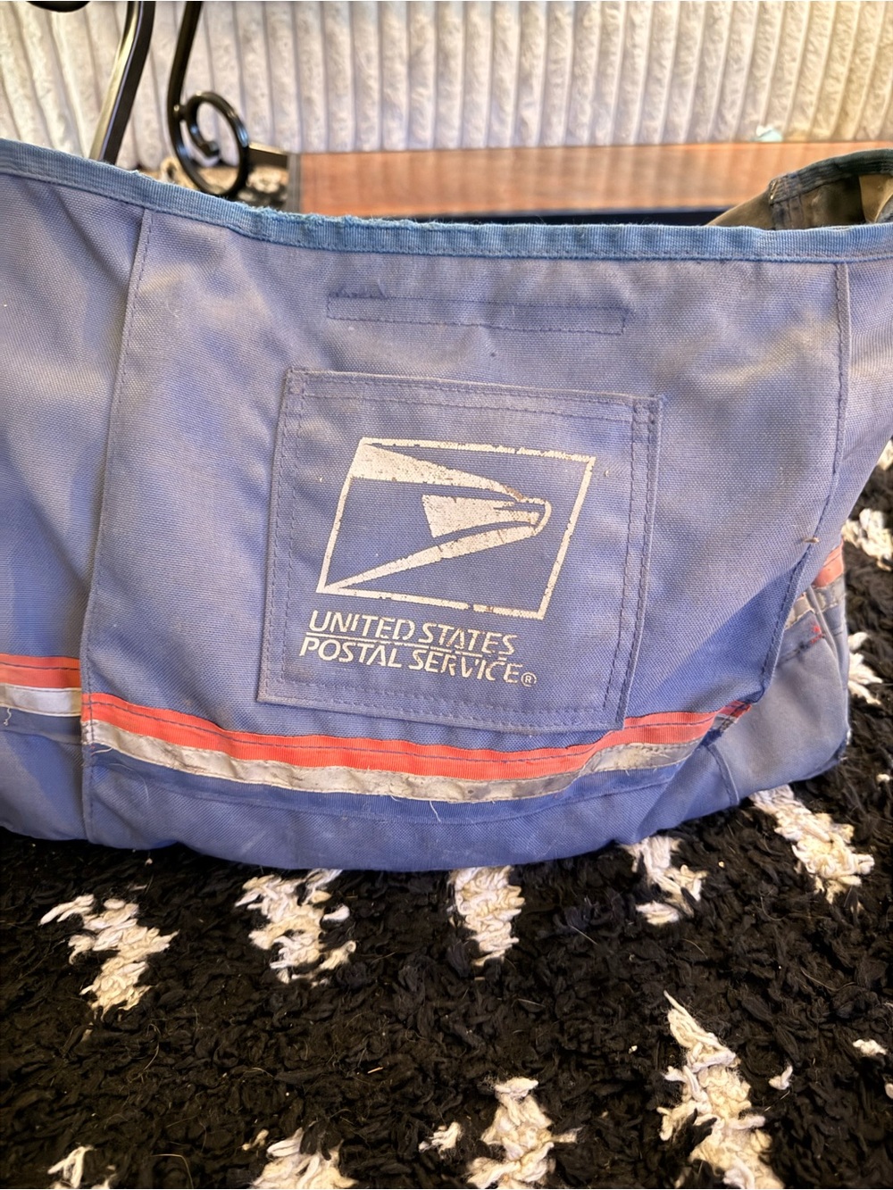 USPS-United States Postal Service Blue Canvas Messenger Bag